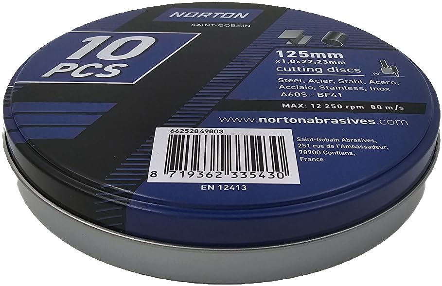 Nortonさま専用出品 Norton Expert Trennscheibe Metal/Inox Ø 125x22,23x1,0 mm 10 Stück